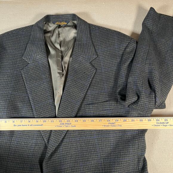 Brooks Brothers Mens Blazer 46R Windowpane Wool Blazer Preppy Academia - Picture 6 of 11